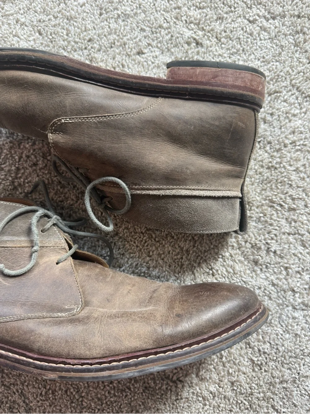 Cole Haan Men’s Chukka Boots Size 13 Brown Leather Lace-Up Ankle Boots